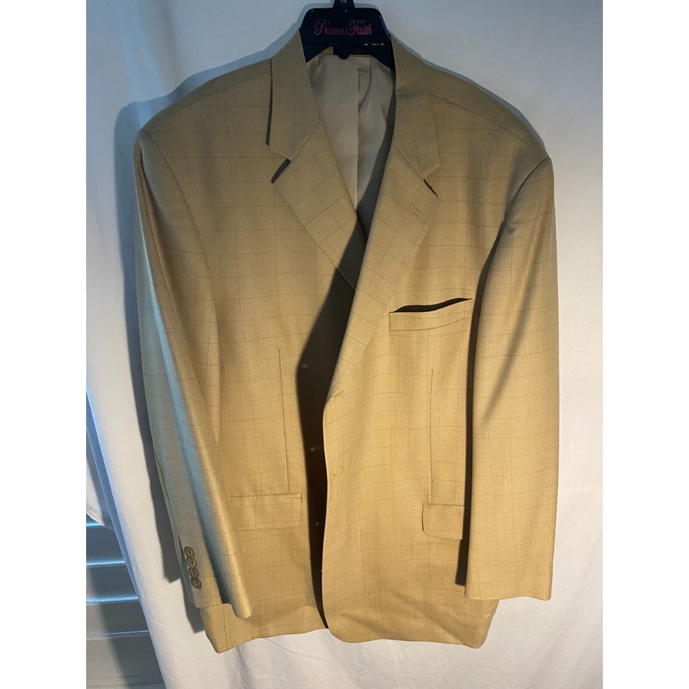 Men's‎ Roberto Villini Suit Jacket Tan by S&K Famous Brands Size 48
